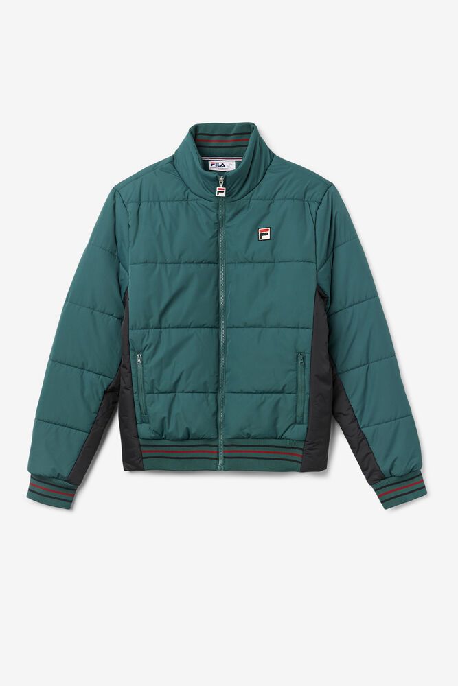 Fila Jacket Mens Green - Watson Puffer - Philippines 2910375-KJ